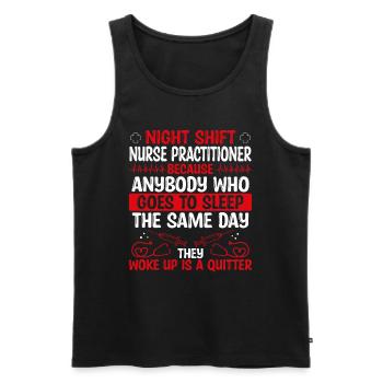 Night Shift Nurse Practitioner NP - Männer Premium Bio Tank Top - Schwarz - Vorne - AI Model Male 178 light (178cm)