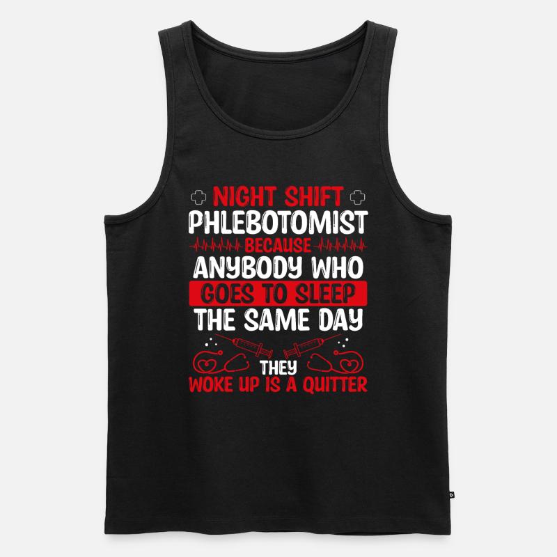 Night Shift Phlebotomist Doctor - Männer Premium Bio Tank Top - Schwarz