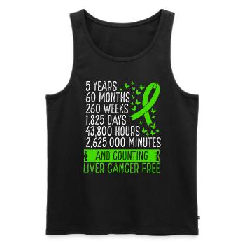 5 Years Liver Cancer Free Ribbon Movement - Männer Premium Bio Tank Top - Schwarz - Vorne - Michal (187cm)
