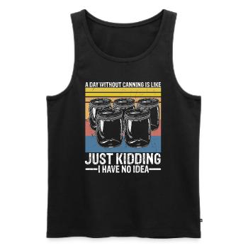 Homestead Canning Season I have no Idea Food - Männer Premium Bio Tank Top - Schwarz - Vorne - AI Model Male 178 light (178cm)