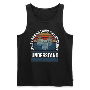 Homesteader Canning Thing Food Perservation - Männer Premium Bio Tank Top - Schwarz - Vorne - AI Model Male 178 light (178cm)