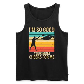 Cornhole Player Cornhole Game Best Partner - Men's Premium Organic Tank Top - black - Front - AI Model Male 178 light (178cm)