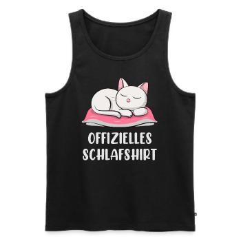 Offizielles Schlafshirt - Männer Premium Bio Tank Top - Schwarz - Vorne - Michal (187cm)