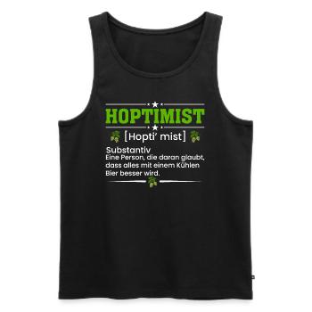 Hop timist Substantiv - Männer Premium Bio Tank Top - Schwarz - Vorne - Michal (187cm)