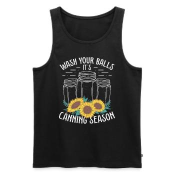 Homesteading Wash your Balls its Canning SeasonHom - Männer Premium Bio Tank Top - Schwarz - Vorne - AI Model Male 178 light (178cm)