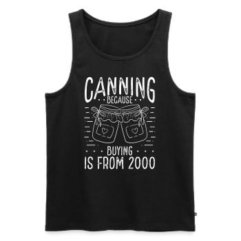 Canning Season Food Perservation Homestead Canner - Männer Premium Bio Tank Top - Schwarz - Vorne - AI Model Male 178 light (178cm)