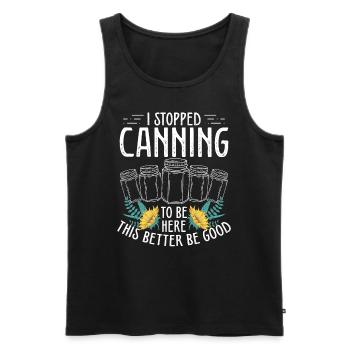 Homesteading I stopped Canning to be here Food - Männer Premium Bio Tank Top - Schwarz - Vorne - AI Model Male 178 light (178cm)