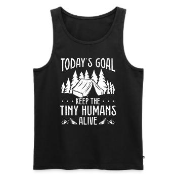 Scouting Keep tiny Scouts alive Girl Scout Leader - Men's Premium Organic Tank Top - black - Front - AI Model Male 178 light (178cm)
