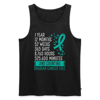 1 Year Ovarian Cancer Free Ribbon Movement - Männer Premium Bio Tank Top - Schwarz - Vorne - AI Model Male 178 light (178cm)