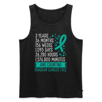 3 Years Ovarian Cancer Free Ribbon Movement - Männer Premium Bio Tank Top - Schwarz - Vorne - AI Model Male 178 light (178cm)