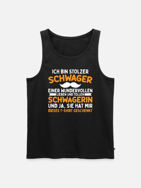 Stolzer Schwager - Männer Premium Bio Tank Top - Schwarz