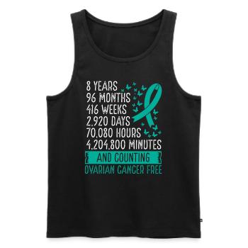 8 Years Ovarian Cancer Free Ribbon Movement - Männer Premium Bio Tank Top - Schwarz - Vorne - AI Model Male 178 light (178cm)