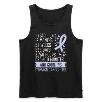 1 Year Stomach Cancer Free Ribbon Movement - Männer Premium Bio Tank Top - Schwarz - Vorne - Michal (187cm)