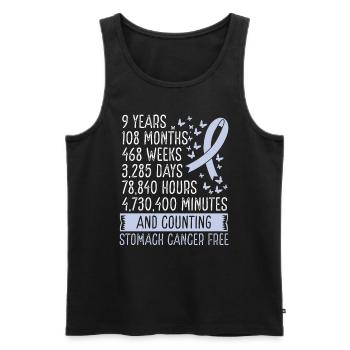 9 Years Stomach Cancer Free Ribbon Movement - Männer Premium Bio Tank Top - Schwarz - Vorne - Michal (187cm)