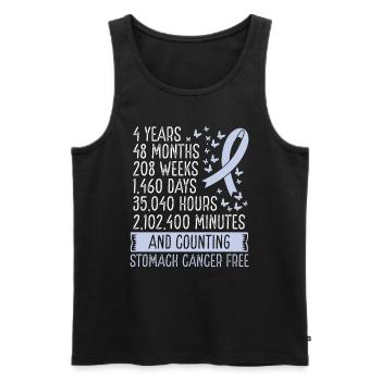 4 Years Stomach Cancer Free Ribbon Movement - Männer Premium Bio Tank Top - Schwarz - Vorne - Michal (187cm)