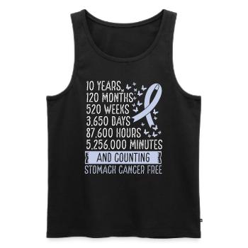 10 Years Stomach Cancer Free Ribbon Movement - Männer Premium Bio Tank Top - Schwarz - Vorne - Michal (187cm)
