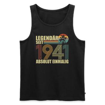 Legendär Seit 1941 Absolut Einmalig - Männer Premium Bio Tank Top - Schwarz - Vorne - AI Model Male 178 light (178cm)