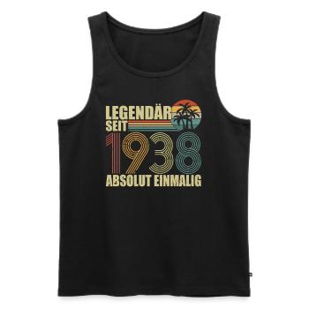 Legendär Seit 1938 Absolut Einmalig - Männer Premium Bio Tank Top - Schwarz - Vorne - AI Model Male 178 light (178cm)