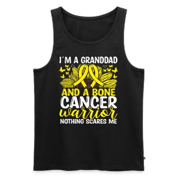 Bone Cancer Ribbon Month Grandpa Granddad - Männer Premium Bio Tank Top - Schwarz - Vorne - Michal (187cm)