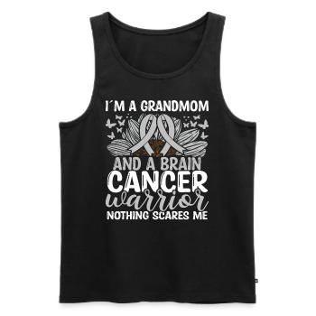 Brain Tumor Ribbon Month Grandma Grandmom - Männer Premium Bio Tank Top - Schwarz - Vorne - Michal (187cm)