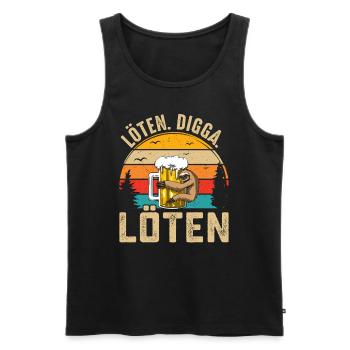 Löten Digga Löten - Männer Premium Bio Tank Top - Schwarz - Vorne - Michal (187cm)