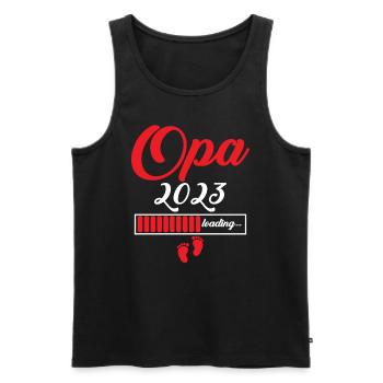 Opa 2023 - Männer Premium Bio Tank Top - Schwarz - Vorne - AI Model Male 178 light (178cm)