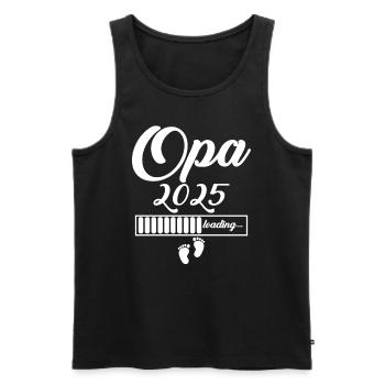 Opa 2025 - Männer Premium Bio Tank Top - Schwarz - Vorne - AI Model Male 178 light (178cm)