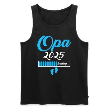 Opa 2025 - Männer Premium Bio Tank Top - Schwarz - Vorne - AI Model Male 178 light (178cm)