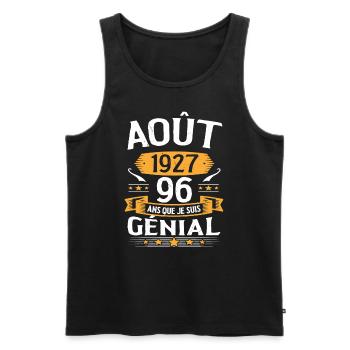 Août 1927 96 Ans Que Je Suis Génial Cadeau - Débardeur bio Premium Homme - noir - Devant - Michal (187cm)