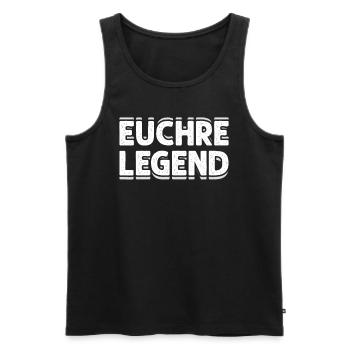 Cadeaux Euchre pour les joueurs d’Euchre Legend Game Night - Débardeur bio Premium Homme - noir - Devant - Michal (187cm)