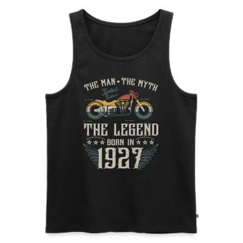 The man the myth the legend born in 1927 gift - Men's Premium Organic Tank Top - black - Front - Michal (187cm)
