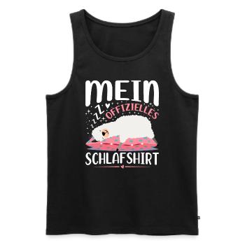 Mein Offizielles Schlafshirt - Männer Premium Bio Tank Top - Schwarz - Vorne - Michal (187cm)
