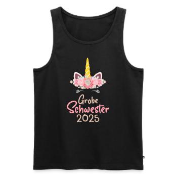 Große Schwester 2025 - Débardeur bio Premium Homme - noir - Devant - Michal (187cm)