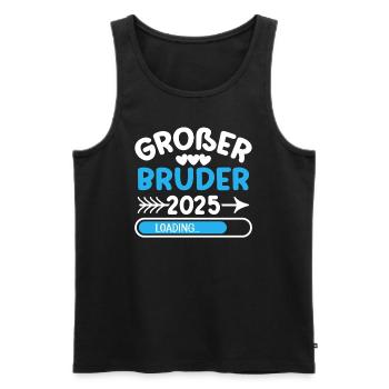 Großer Bruder 2025 - Männer Premium Bio Tank Top - Schwarz - Vorne - Michal (187cm)