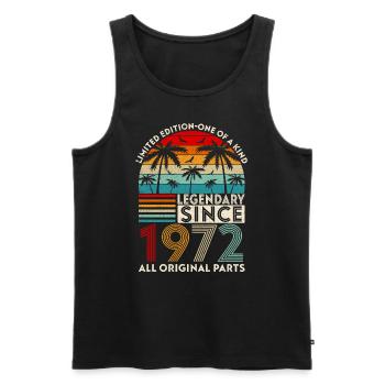 Legendary since 1975 All original parts - Men's Premium Organic Tank Top - black - Front - Michal (187cm)