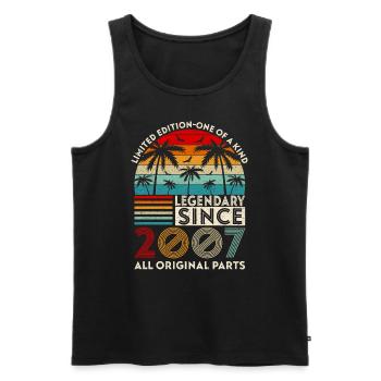 Legendary since 2007 all original parts - Men's Premium Organic Tank Top - black - Front - Michal (187cm)