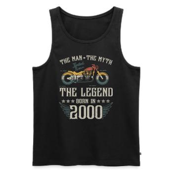 L'homme Le Mythe La Légende Né En 2000 Cadeau - Débardeur bio Premium Homme - noir - Devant - Michal (187cm)