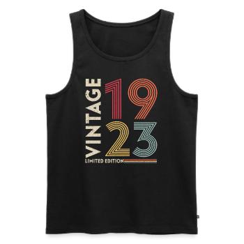 Original 1923 Vintage Vintage Anniversaire Rétro - Débardeur bio Premium Homme - noir - Devant - Michal (187cm)