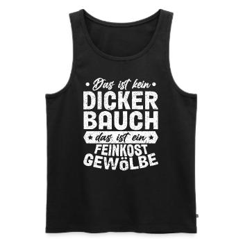 Das Ist Kein Dicker Bauch - Männer Premium Bio Tank Top - Schwarz - Vorne - Michal (187cm)