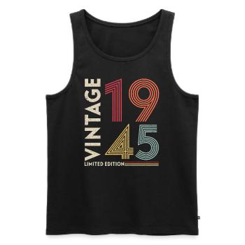 Vintage 1945 Limited edition - Men's Premium Organic Tank Top - black - Front - Michal (187cm)