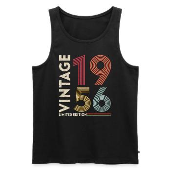 Millésime 1956 Edition limitée - Débardeur bio Premium Homme - noir - Devant - Michal (187cm)