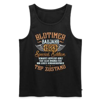 Oldtimer Baujahr 1923 - Männer Premium Bio Tank Top - Schwarz - Vorne - AI Model Male 178 light (178cm)