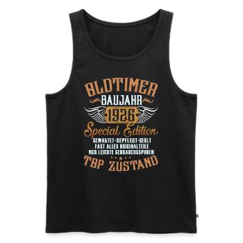 Oldtimer 1926 - Männer Premium Bio Tank Top - Schwarz - Vorne - AI Model Male 178 light (178cm)