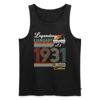 LEGENDEN WERDEN IM JANUAR 1931 GEBOREN - Männer Premium Bio Tank Top - Schwarz - Vorne - AI Model Male 178 light (178cm)