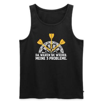 Da Waren Sie Wieder Meine 3 Probleme Dart - Männer Premium Bio Tank Top - Schwarz - Vorne - Michal (187cm)