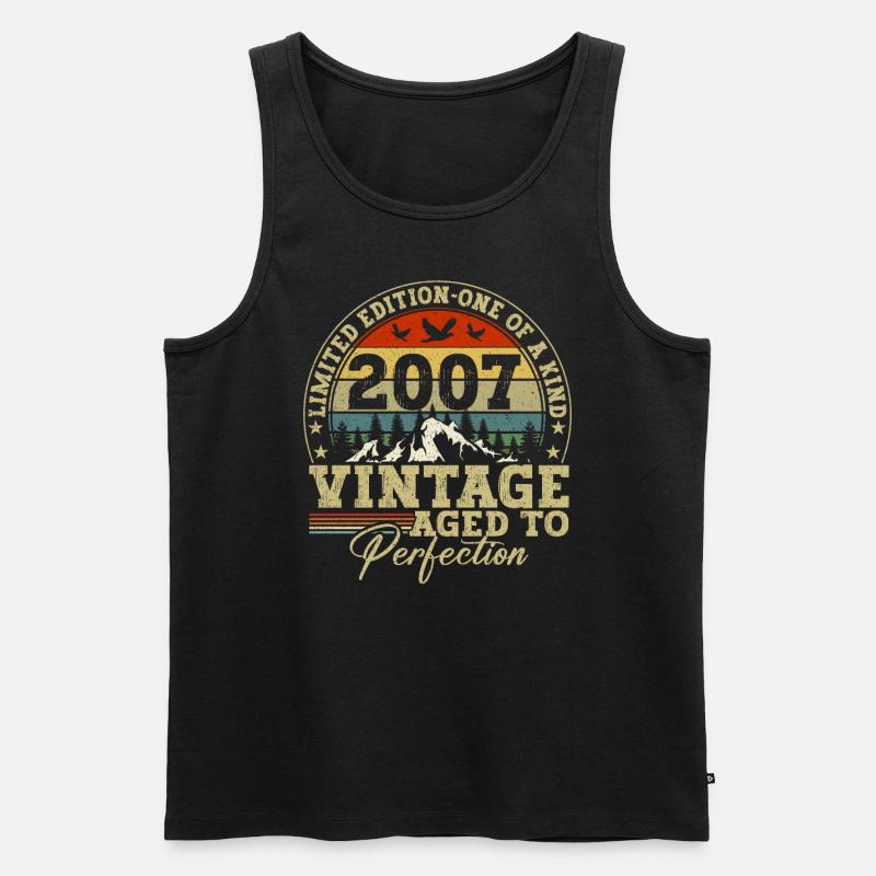 Ich bin Baujahr 2007 - Männer Premium Bio Tank Top - Schwarz