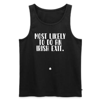 Feier zum St. Patricks Day - Männer Premium Bio Tank Top - Schwarz - Vorne - AI Model Male 178 light (178cm)