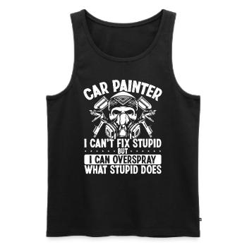 Car Painter I cant fix stupid Overspray Painting - Männer Premium Bio Tank Top - Schwarz - Vorne - Michal (187cm)