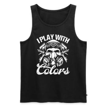 Car Detailer I play with Colors Spraying Painting - Männer Premium Bio Tank Top - Schwarz - Vorne - Michal (187cm)