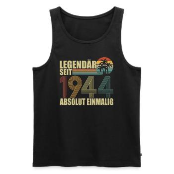 1944 - Baujahr 1944 - Jahrgang 1944 - Männer Premium Bio Tank Top - Schwarz - Vorne - Michal (187cm)